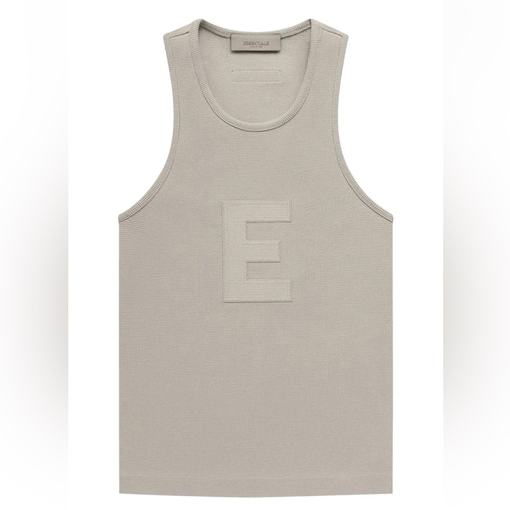 Fear of God ESSENTIALS NWT Waffle Thick Knit Tank Top in Seal | M